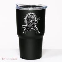 Rock And Roll Cat Playing Guitar Tumbler thumb 0