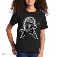 Rock And Roll Cat Playing Guitar Kids T-Shirt thumb 2