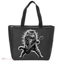 Rock And Roll Cat Playing Guitar Tote Bag thumb 0