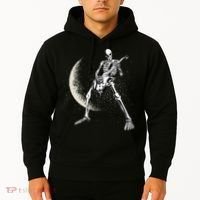 Rock And Roll Skeleton Moon Guitar Hoodie thumb 2
