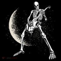 Rock And Roll Skeleton Moon Guitar Hoodie thumb 7