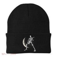 Rock And Roll Skeleton Moon Guitar Beanie thumb 0
