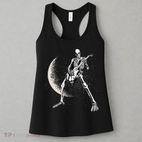 Rock And Roll Skeleton Moon Guitar Women's Tank Top thumb 3