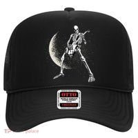 Rock And Roll Skeleton Moon Guitar Hat thumb 0