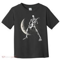 Rock And Roll Skeleton Moon Guitar Toddler T-Shirt thumb 0