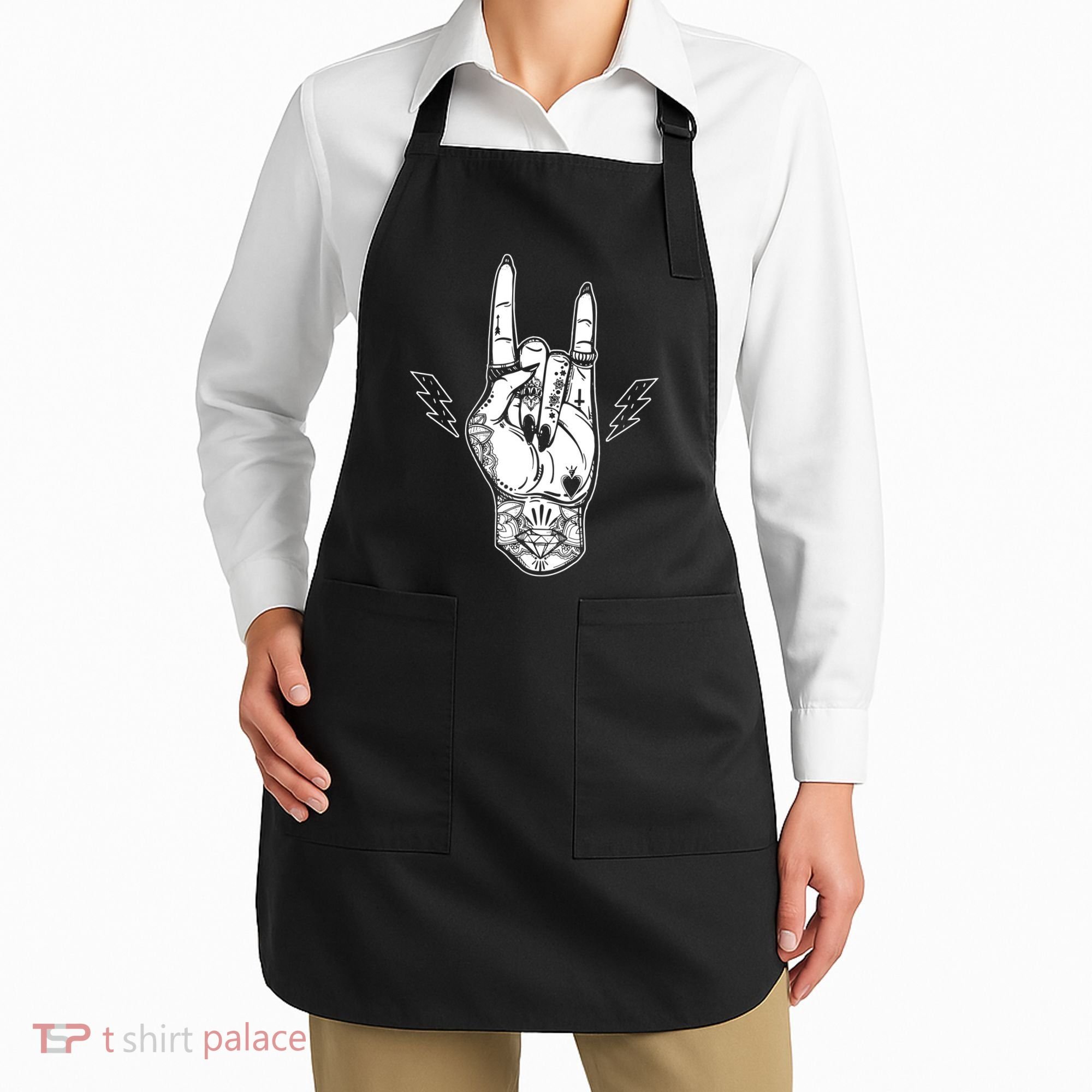Rock And Roll Festival Art Tattoo Apron