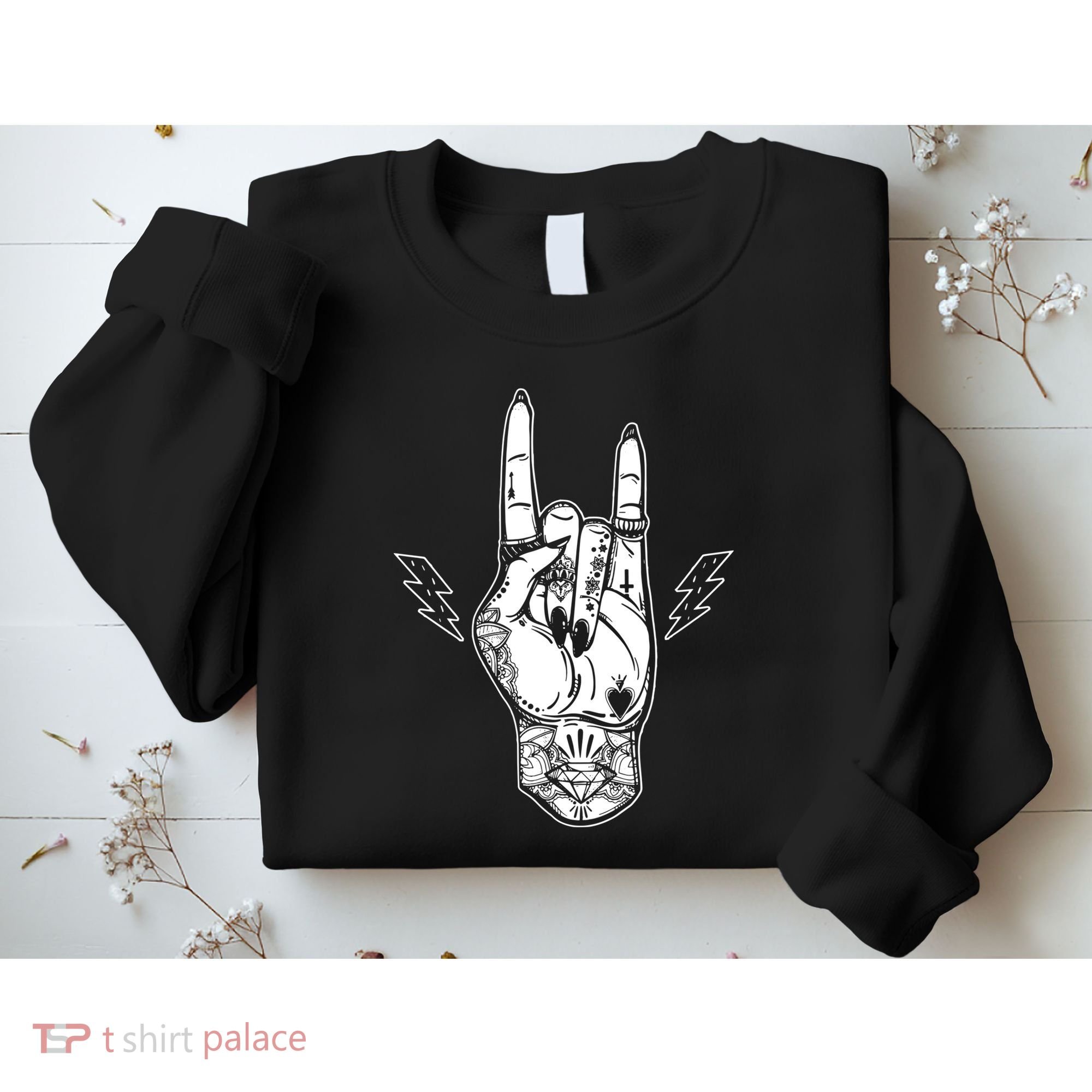 Rock And Roll Festival Art Tattoo Sweatshirt