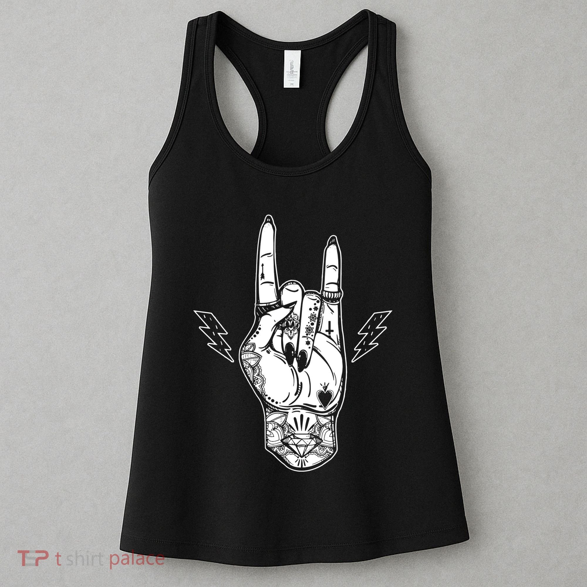 Rock And Roll Festival Art Tattoo Women's Tank Top