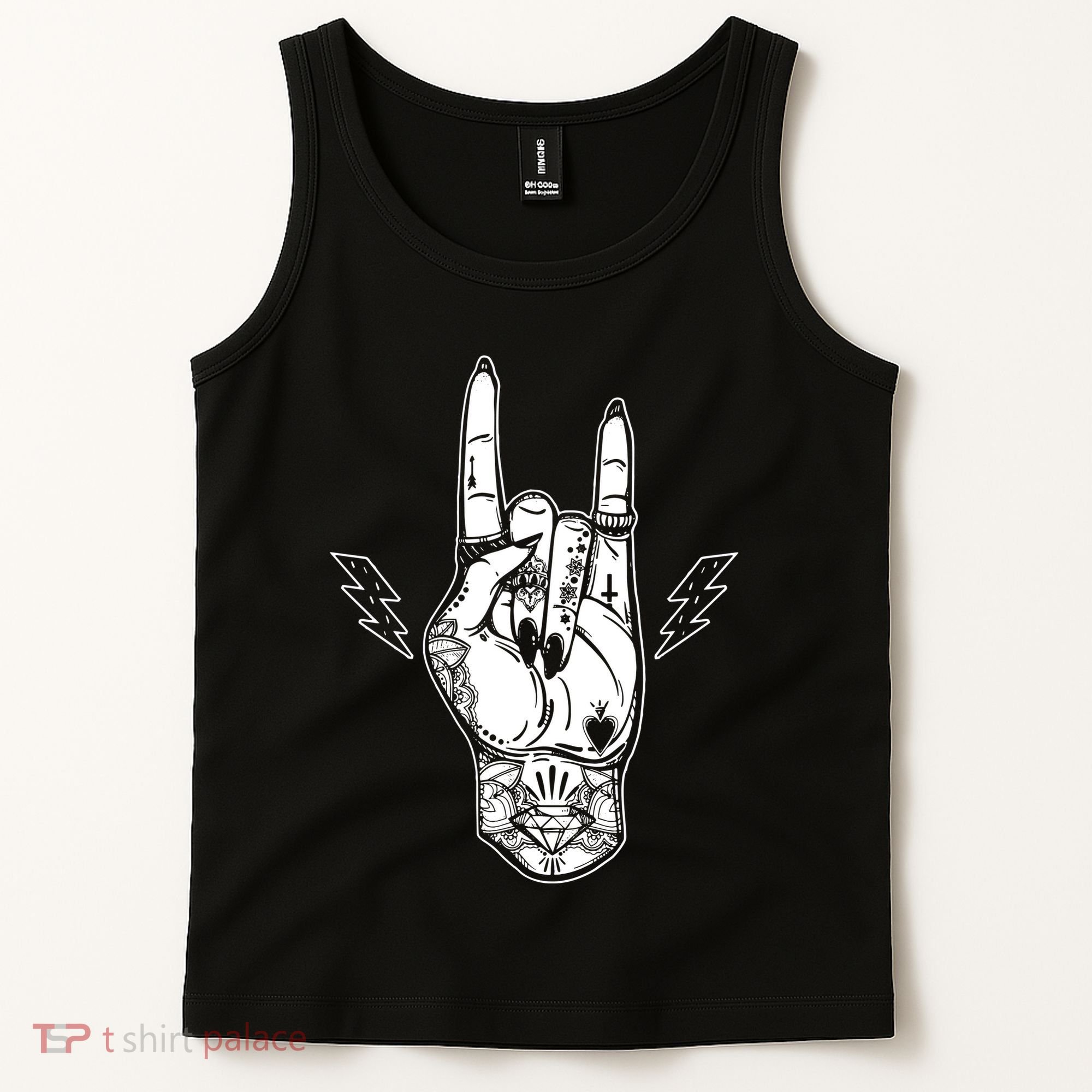Rock And Roll Festival Art Tattoo Tank Top
