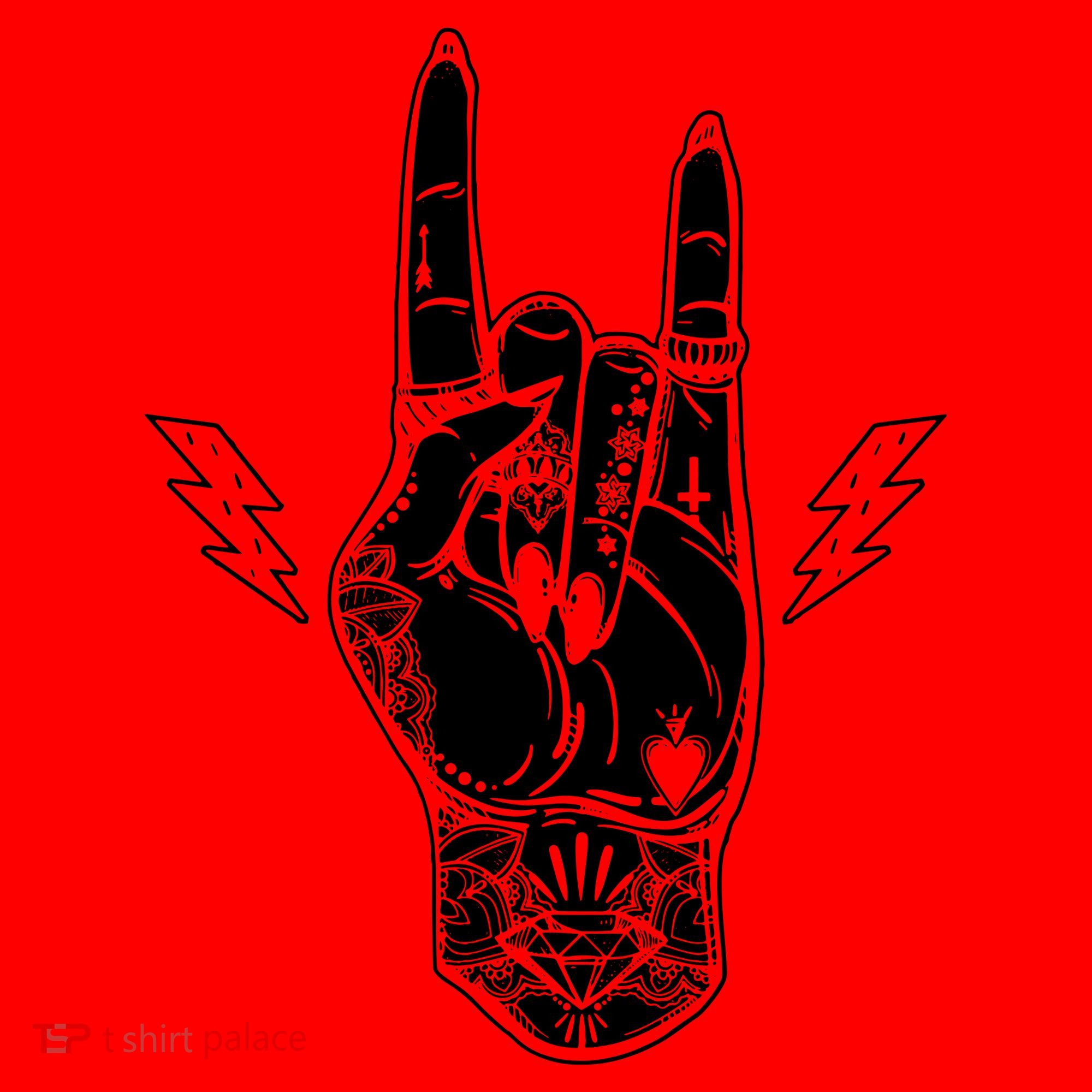Rock And Roll Festival Art Tattoo Santa Hat