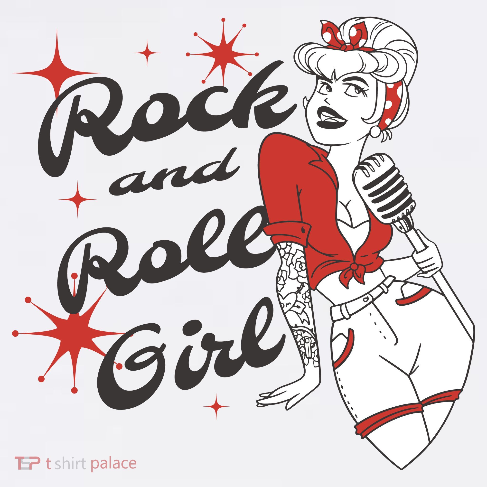Rock And Roll Girl Vintage T-Shirt