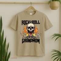 Rock And Roll Grandmom Vintage Retro Rock&Roll Rock Concert T-Shirt thumb 2