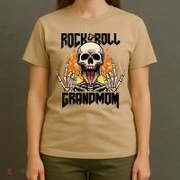 Rock And Roll Grandmom Vintage Retro Rock&Roll Rock Concert T-Shirt thumb 4