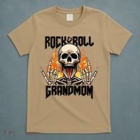 Rock And Roll Grandmom Vintage Retro Rock&Roll Rock Concert T-Shirt thumb 5