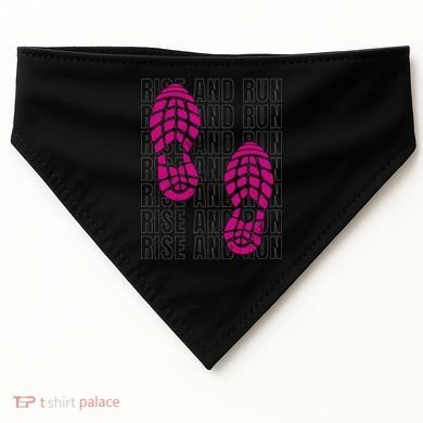 Rise And Run Pink Print USA-Made Doggie Bandana