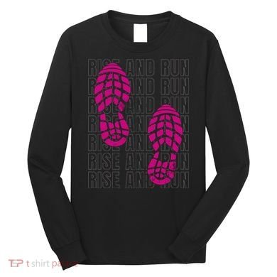 Rise And Run Pink Print Long Sleeve Shirt