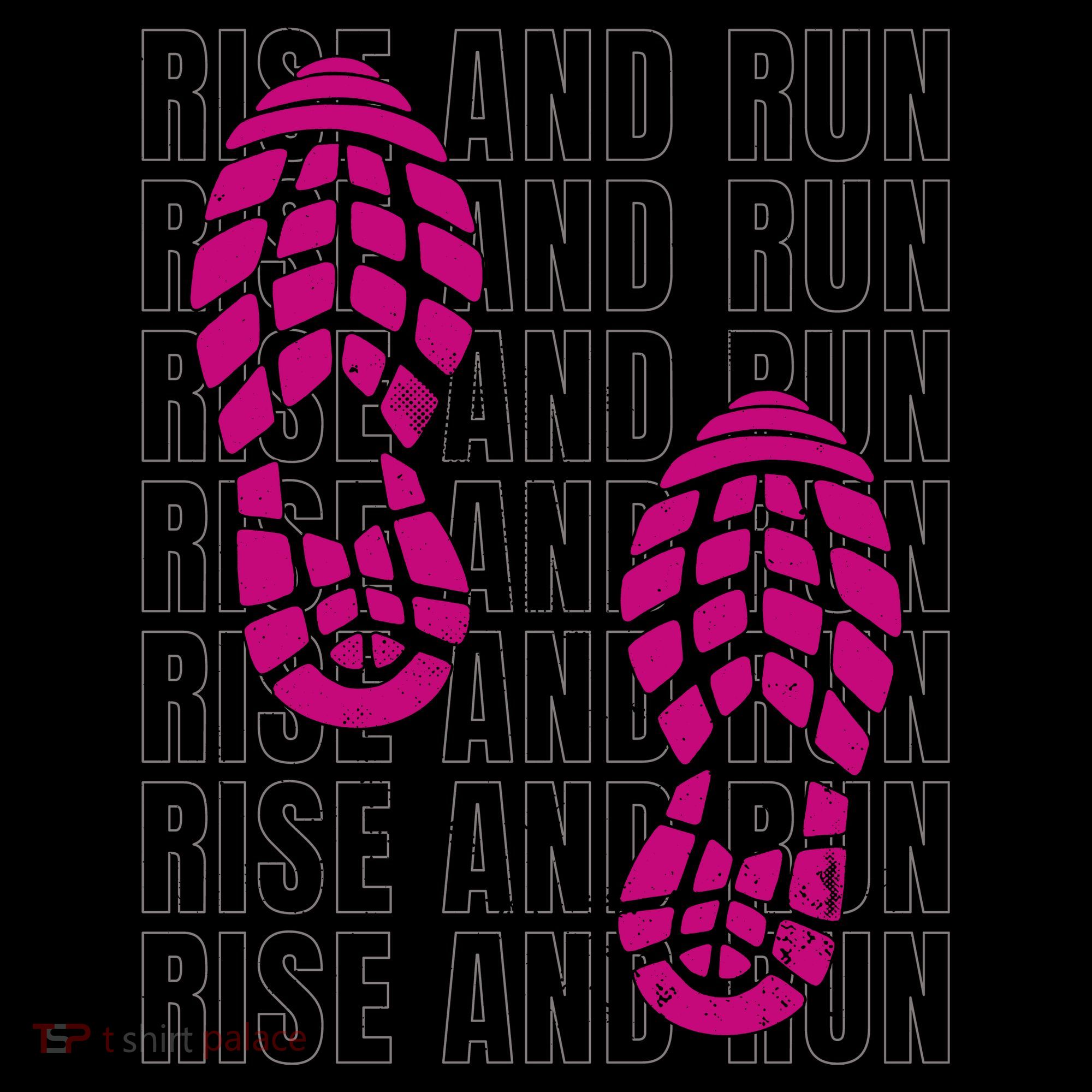Rise And Run Pink Print Sweatshirt