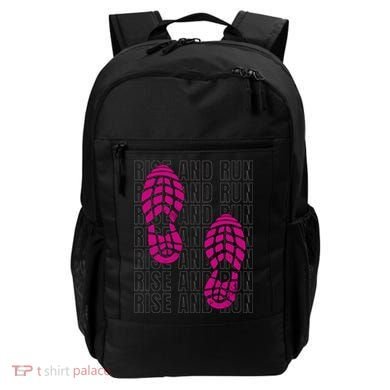 Rise And Run Pink Print Backpack