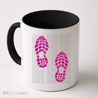Rise And Run Pink Print Coffee Mug thumb 0