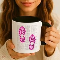 Rise And Run Pink Print Coffee Mug thumb 3
