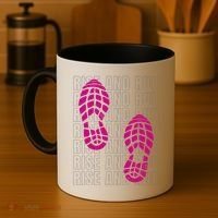 Rise And Run Pink Print Coffee Mug thumb 4