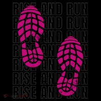 Rise And Run Pink Print Women's Hoodie thumb 2