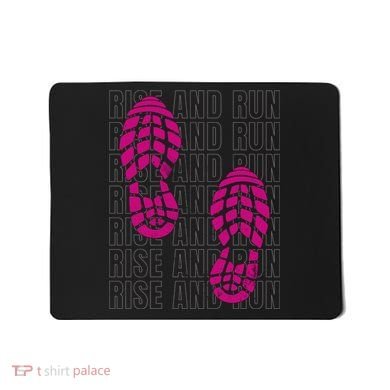Rise And Run Pink Print Mousepad