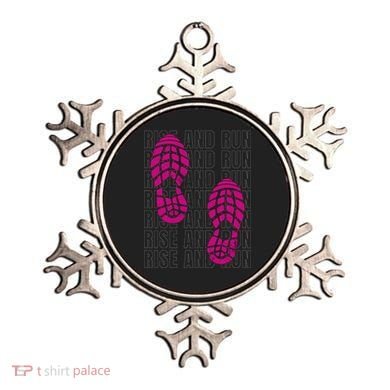 Rise And Run Pink Print Ornament