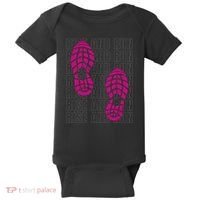 Rise And Run Pink Print Baby Bodysuit thumb 0