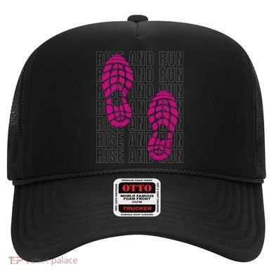 Rise And Run Pink Print Hat