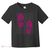 Rise And Run Pink Print Toddler T-Shirt thumb 0