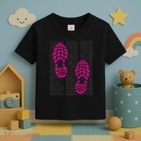 Rise And Run Pink Print Toddler T-Shirt thumb 3