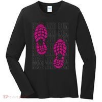 Rise And Run Pink Print Women's Long Sleeve Shirt thumb 0