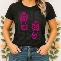 Rise And Run Pink Print Women's T-Shirt thumb 2