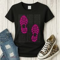 Rise And Run Pink Print Women's T-Shirt thumb 3