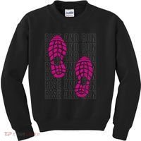 Rise And Run Pink Print Kids Sweatshirt thumb 0