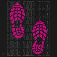 Rise And Run Pink Print Kids T-Shirt thumb 4