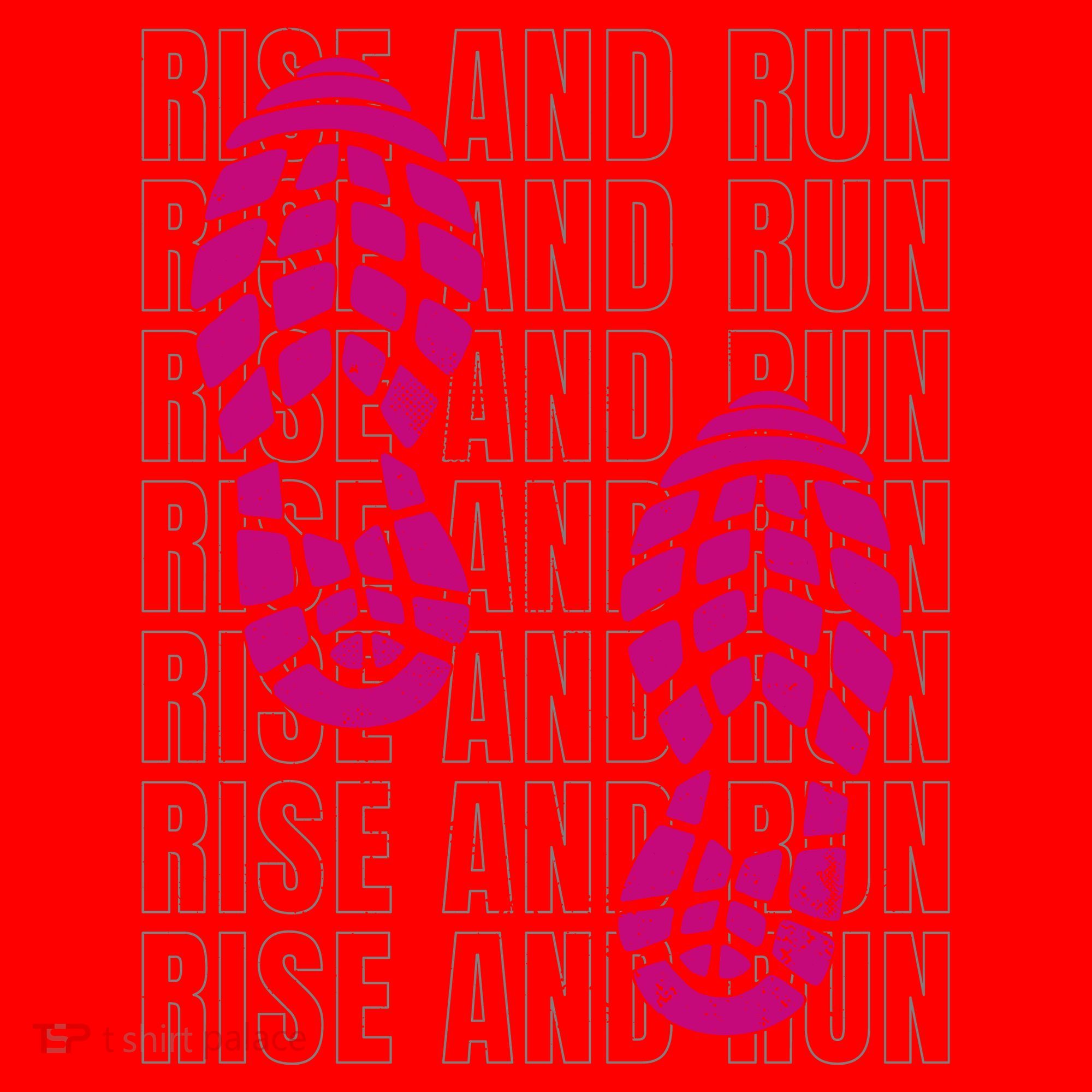 Rise And Run Pink Print Santa Hat