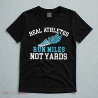 Real Athletes Run Miles Not Yards Running Marathon Runner T-Shirt thumb 5