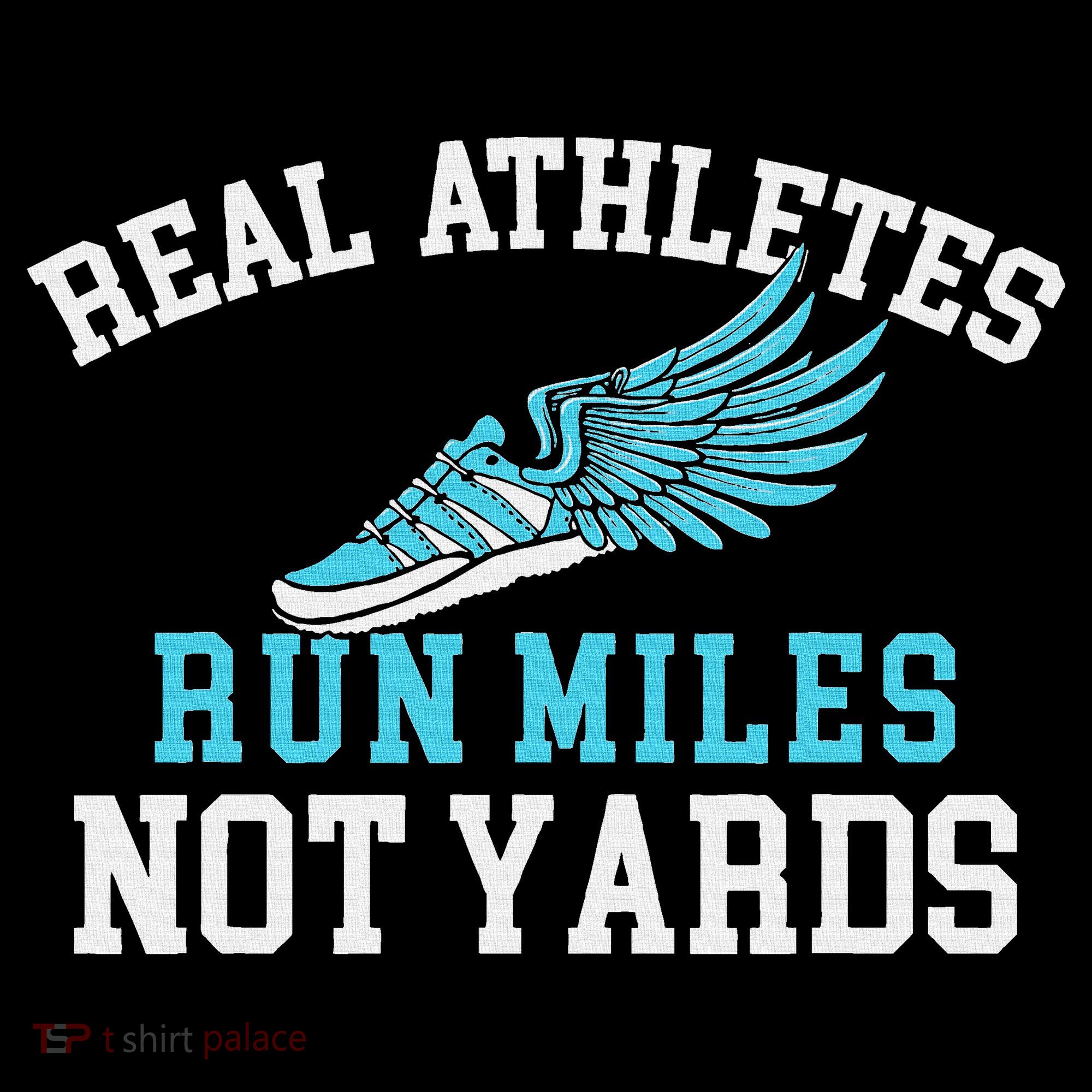 Real Athletes Run Miles Not Yards Running Marathon Runner Women's Hoodie