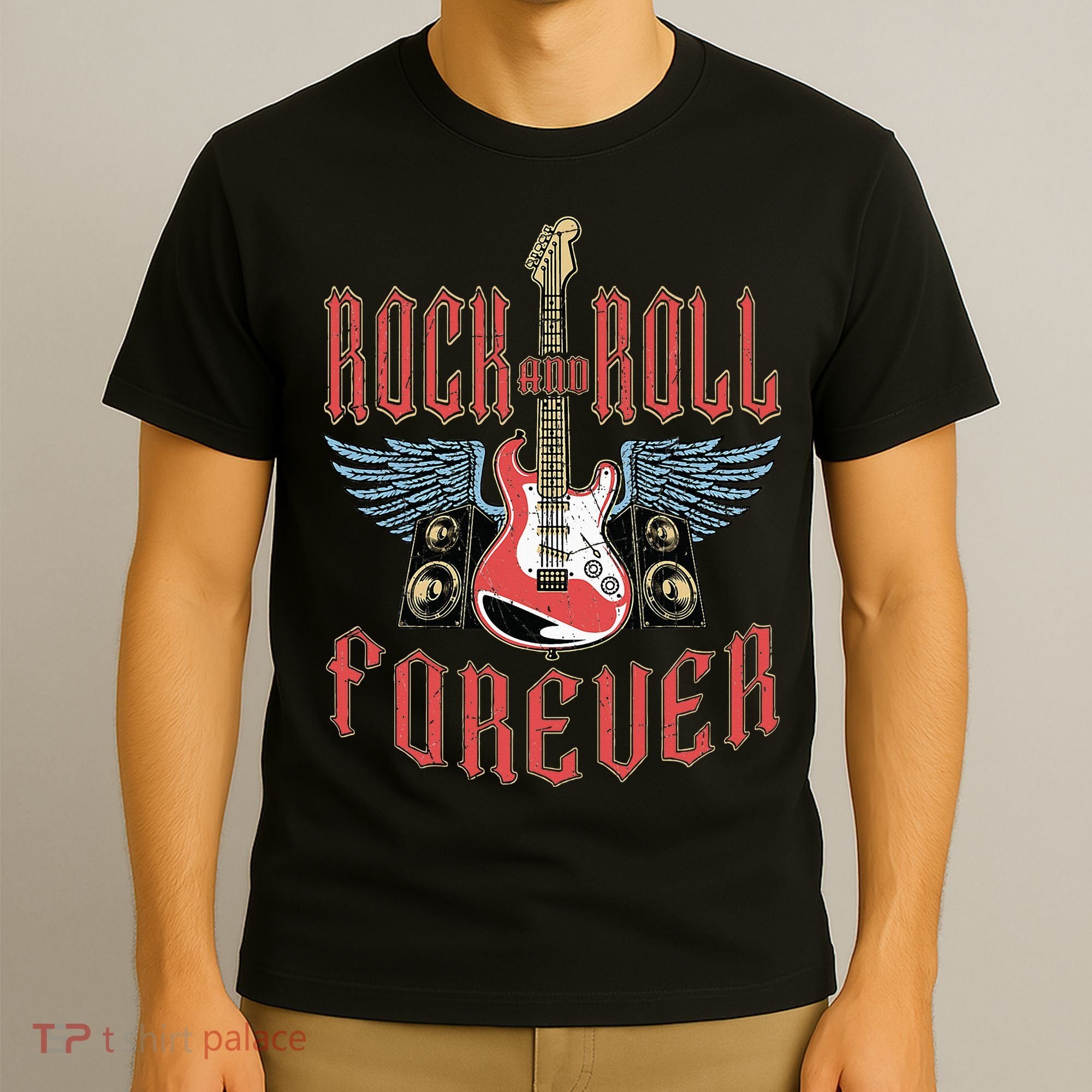 Rock And Roll Guitar Vintage Rock Music T-Shirt