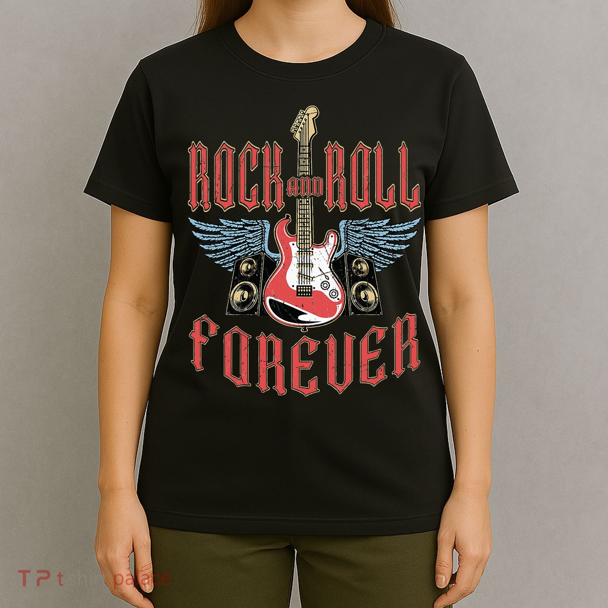 Rock And Roll Guitar Vintage Rock Music T-Shirt