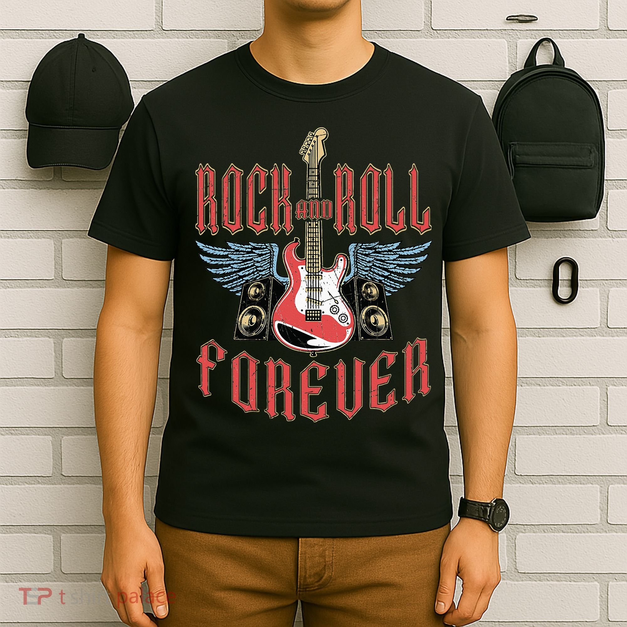 Rock And Roll Guitar Vintage Rock Music T-Shirt