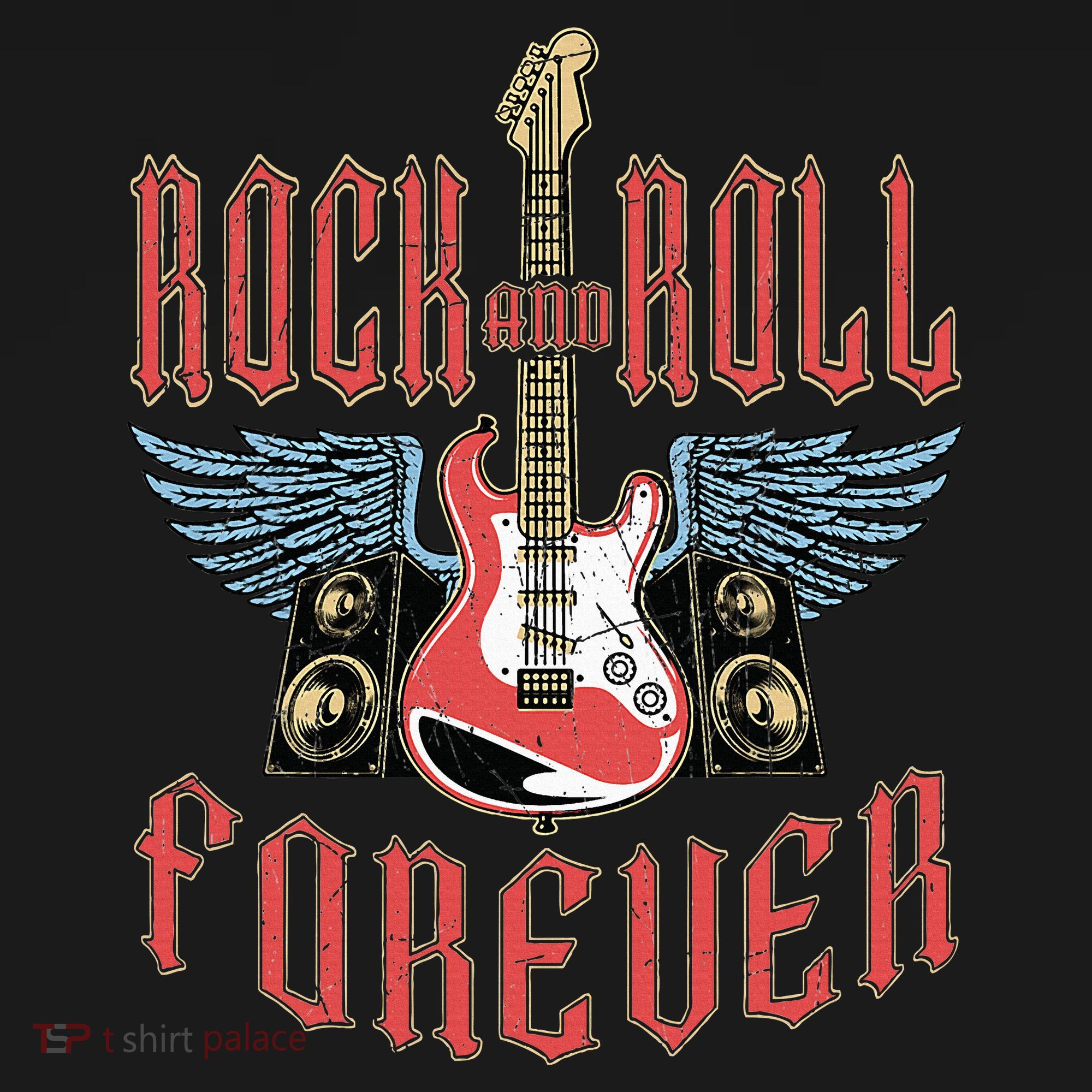 Rock And Roll Guitar Vintage Rock Music T-Shirt