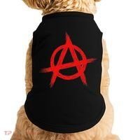 Red Anarchist Symbol Distressed Political Anarchy Rock Star Doggie Tank thumb 0