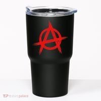 Red Anarchist Symbol Distressed Political Anarchy Rock Star Tumbler thumb 0