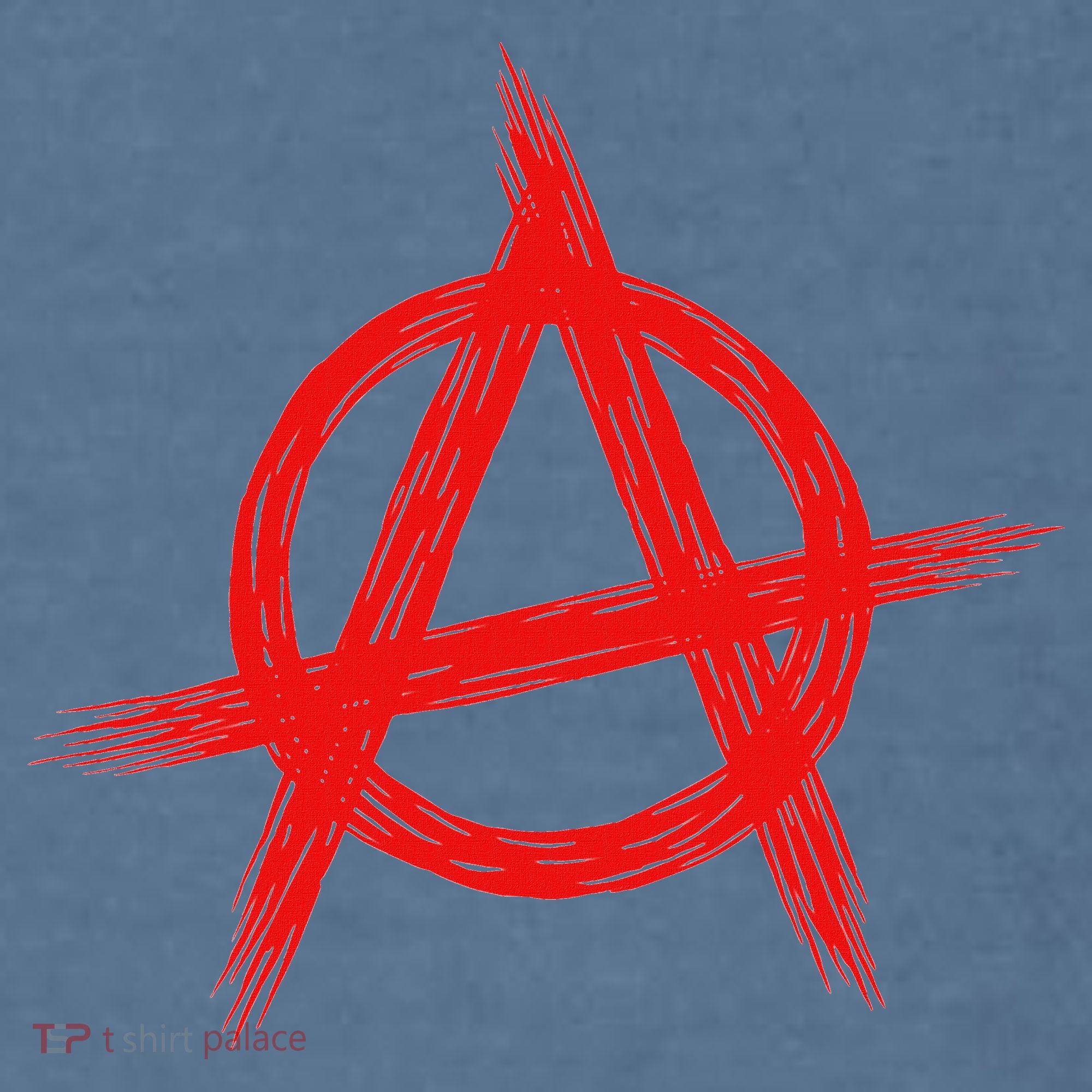 Red Anarchist Symbol Distressed Political Anarchy Rock Star Comfort Colors Garment-Dyed Hooded Sweatshirt