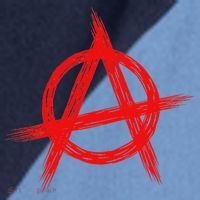 Red Anarchist Symbol Distressed Political Anarchy Rock Star Raglan Baseball Sleeve Shirt thumb 2