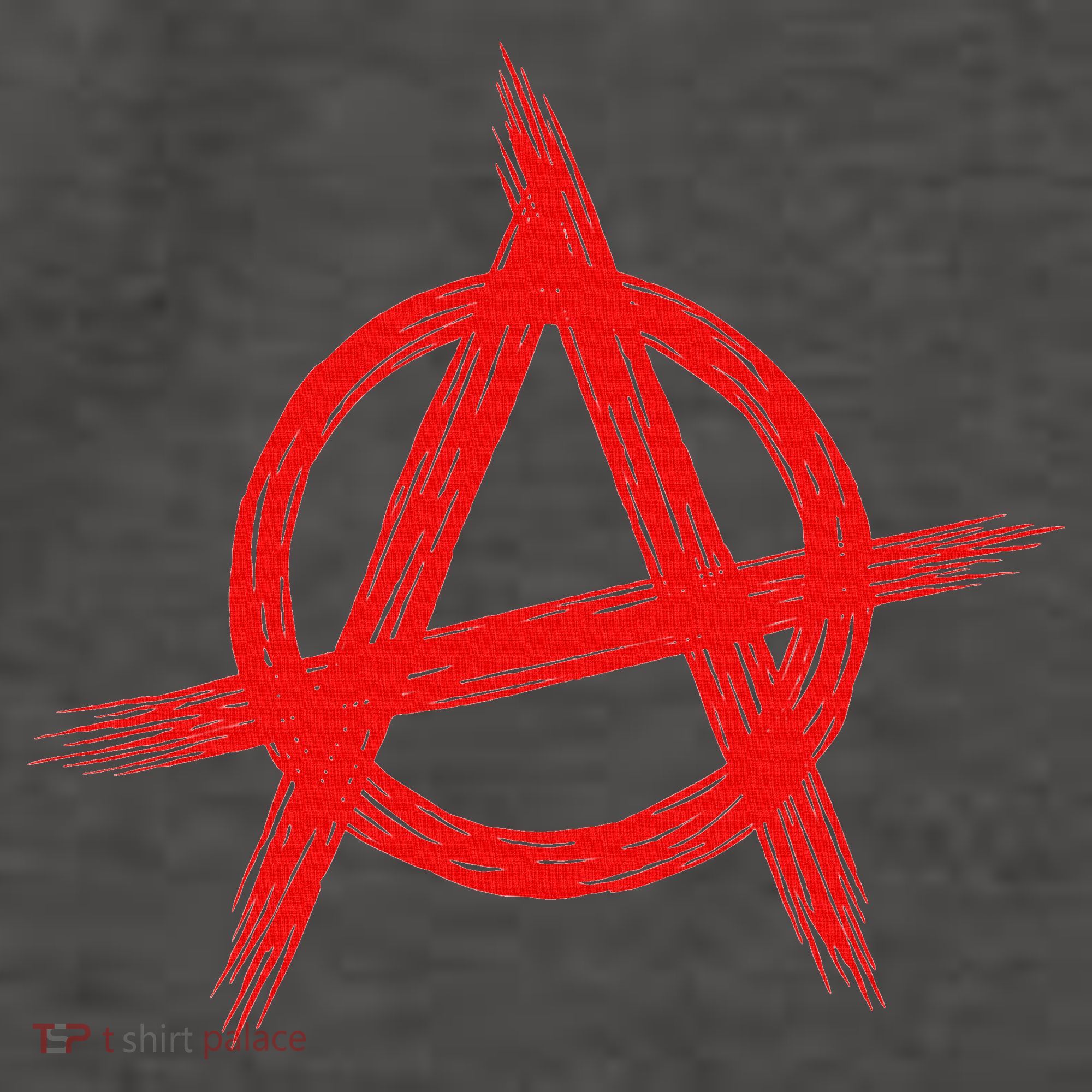 Red Anarchist Symbol Distressed Political Anarchy Rock Star Vector Backpack