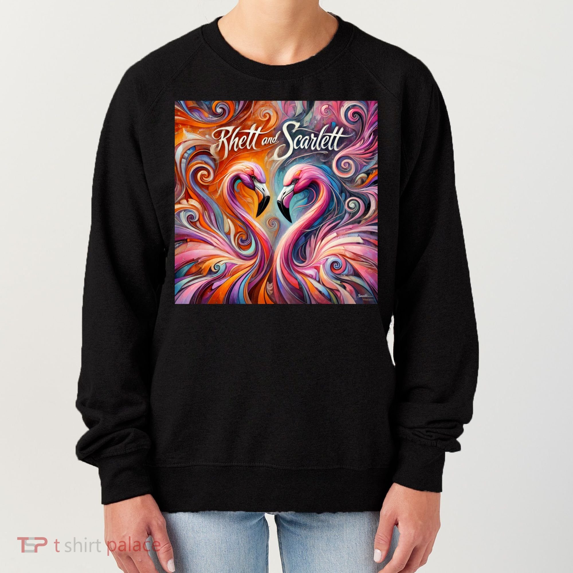 Rhett And Scarlett Flamingos Key West Butterfly Love Women's Sweatshirt